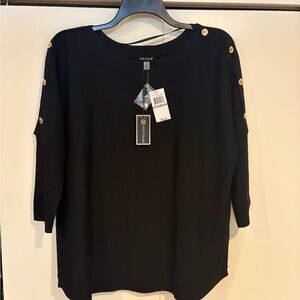 Cable & Gauge Classic Black Long Sleeve Top